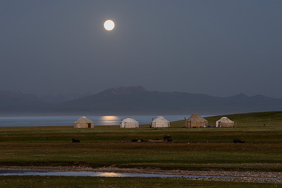 Moon over Yurt Camp, Song Kul