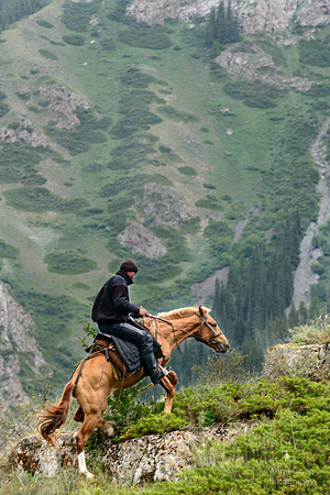 Horse and Rider, Eki-Naryn Gorge